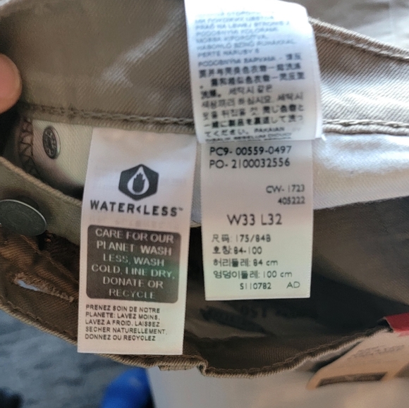 Men's 559 Relaxed Straight Fit Men'sJeans 33W x 32L Desert Taupe-Brown Stretch - Picture 7 of 9